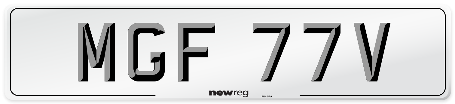 MGF 77V Number Plate from New Reg